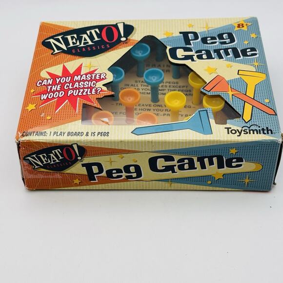 Neato Classics Wooden Peg Game Puzzle Brain Teaser Family Travel Toy Gift. NIB - Picture 6 of 8